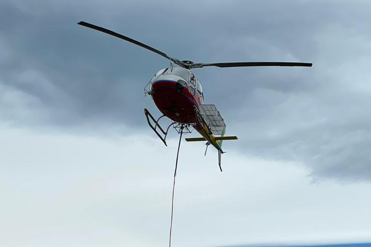 Se realizó con éxito ejercicio de aproximación de helicóptero en Torres del Paine
