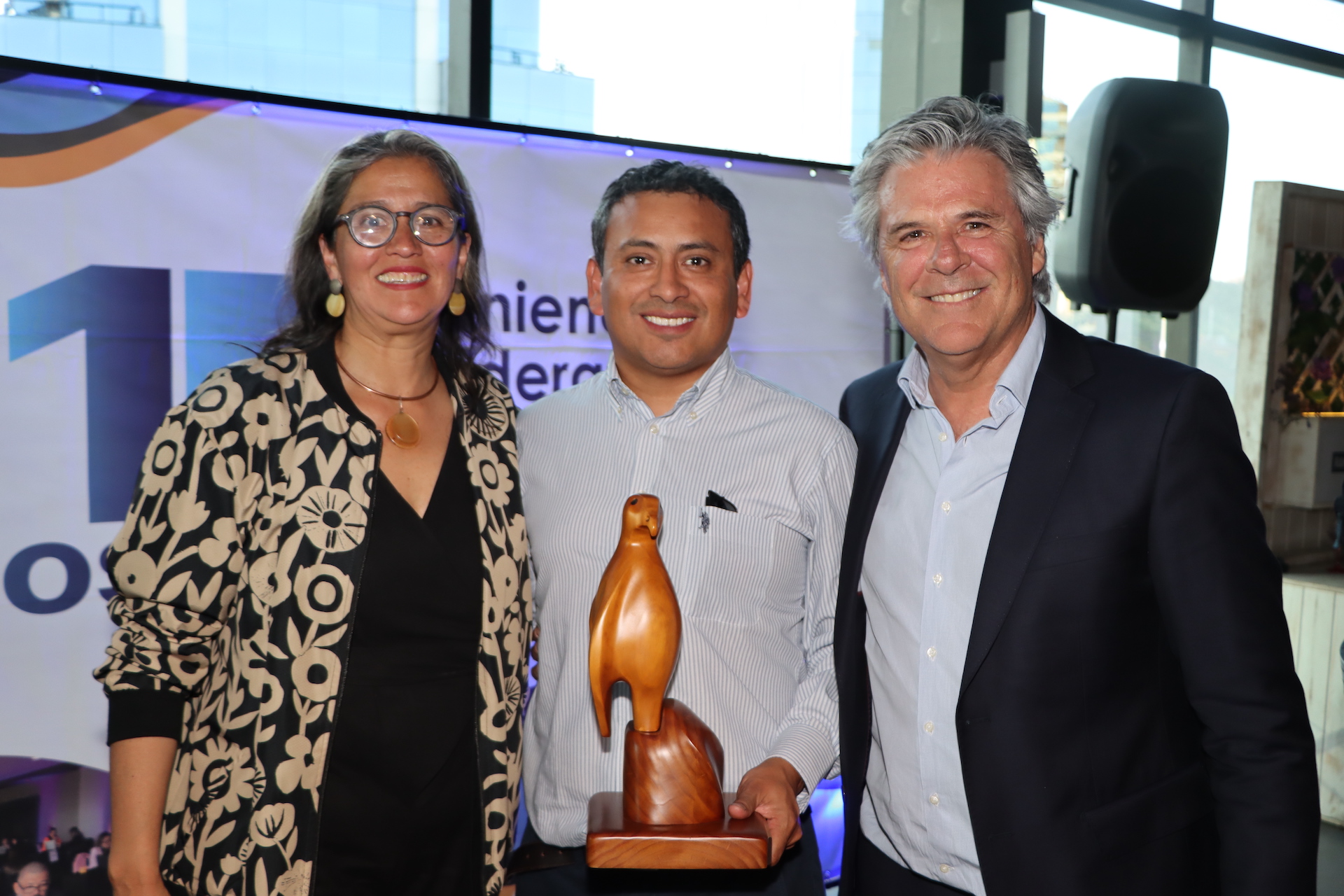 Verónica Pardo, Undersecretary of Tourism; Juan López, Commercial Manager of Las Torres Patagonia; Jaime Guazzini, President of Fedetur.